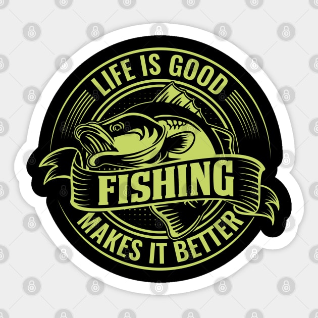 Fishing life Sticker by Crostreet